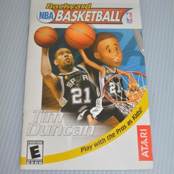 Playstation 2 PS2 Backyard NBA Basketball Tim Duncan Cover Sleeve & Manual Only - Picture 2 of 5